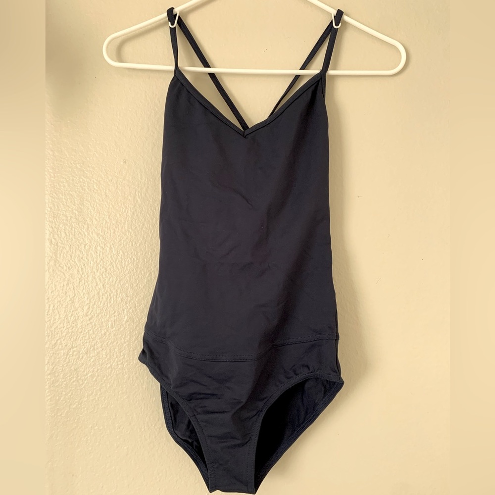 Bloch navy camisole leotard petite